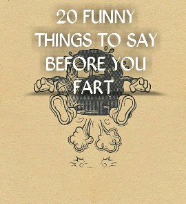 Funny Things to Say Before You Fart 