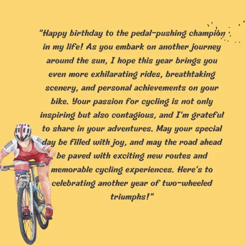 25 Birthday Wishes for a Cyclist Friend - Responsefully