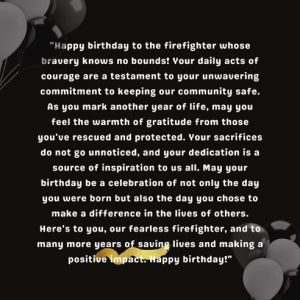 Happy Birthday Wishes to a Firefighter
